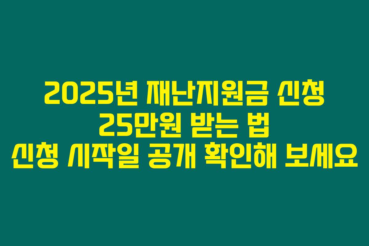 2025년 재난지원금 신청 25만원 받는 법 신청 시작일 공개 확인해 보세요 2025년 재난지원금 신청 25만원 받는 법 신청 시작일 공개 확인해 보세요