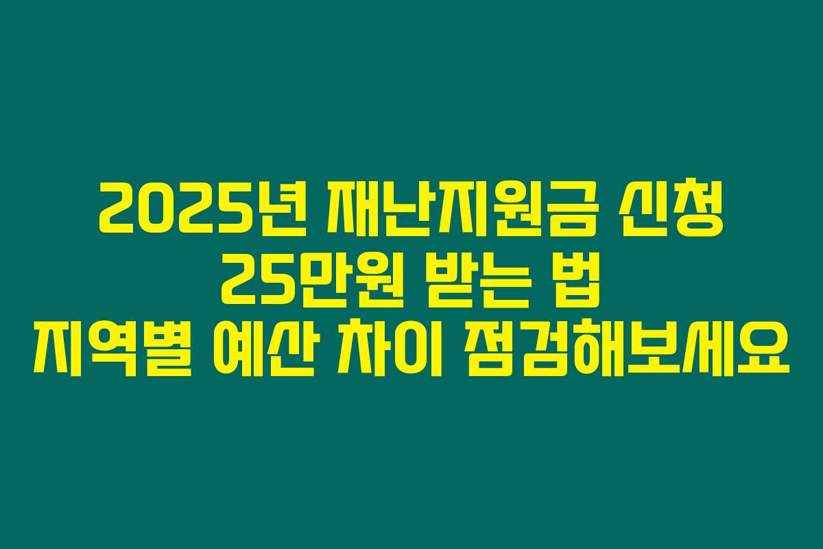 2025년 재난지원금 신청 25만원 받는 법 지역별 예산 차이 점검해보세요 2025년 재난지원금 신청 25만원 받는 법 지역별 예산 차이 점검해보세요