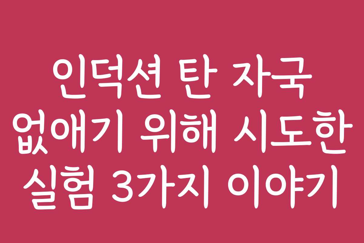 인덕션 탄 자국 없애기 위해 시도한 실험 3가지 이야기 인덕션 탄 자국 없애기 위해 시도한 실험 3가지 이야기