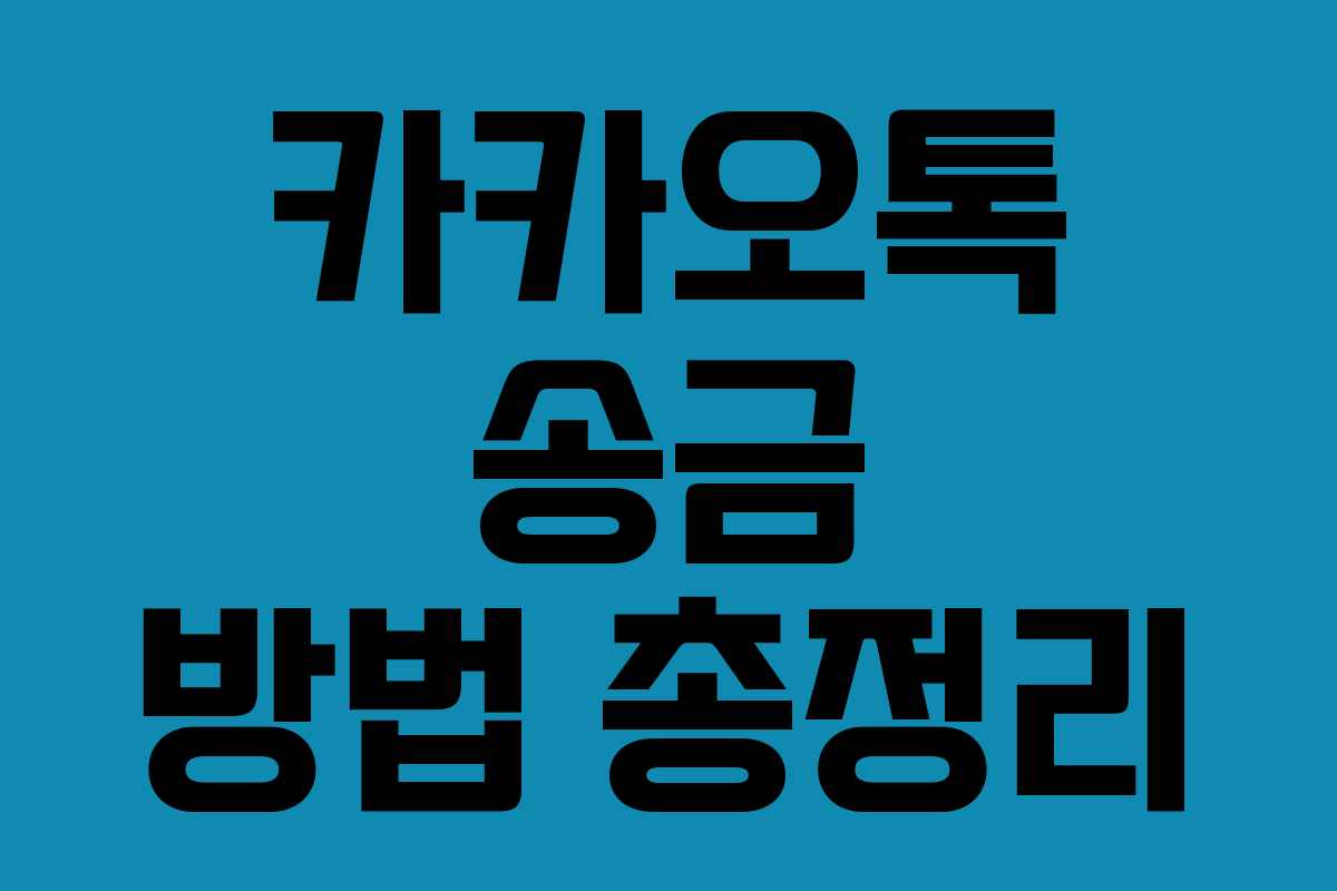 카카오톡 송금 방법 총정리 카카오톡 송금 방법 총정리