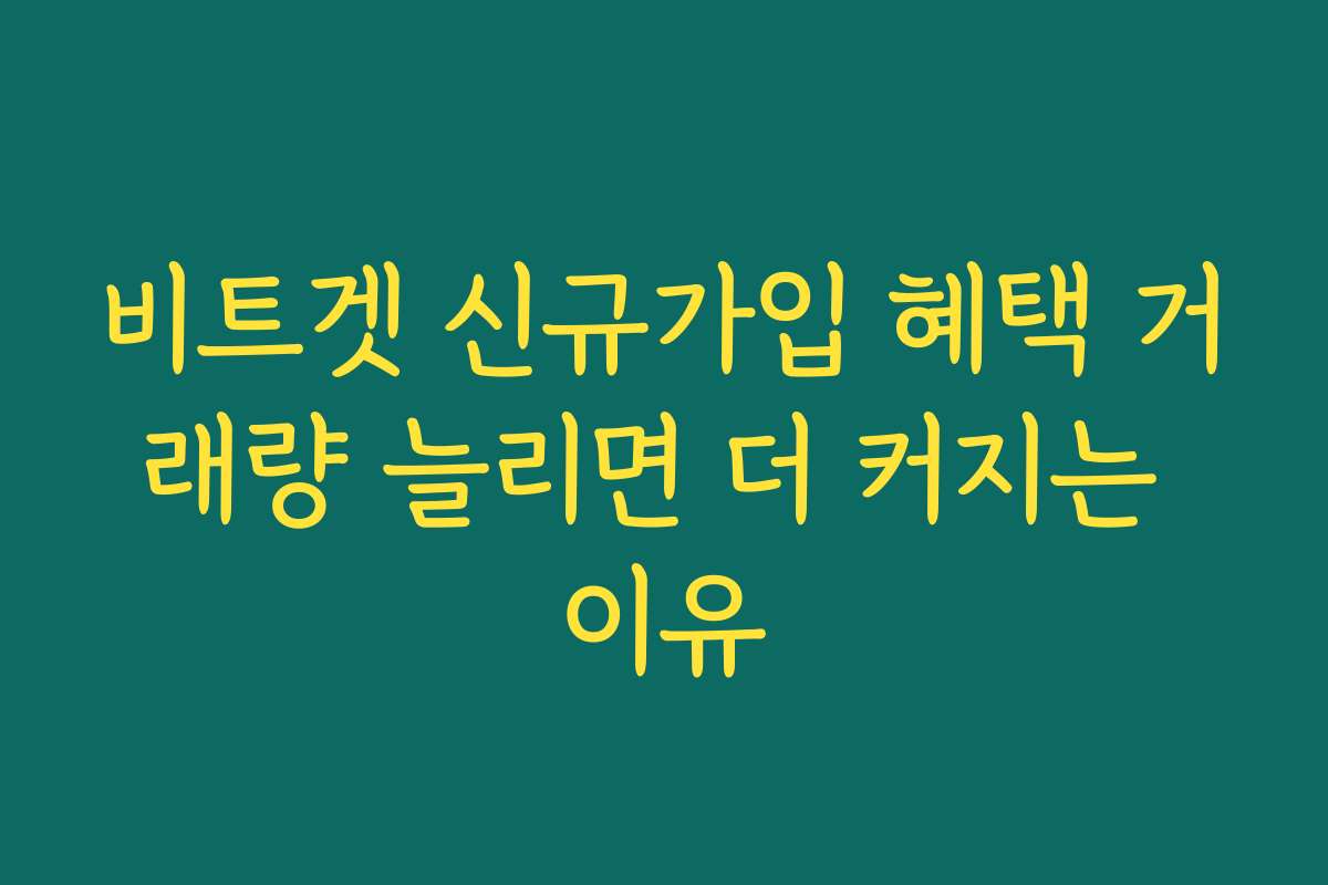 비트겟 신규가입 혜택 거래량 늘리면 더 커지는 이유