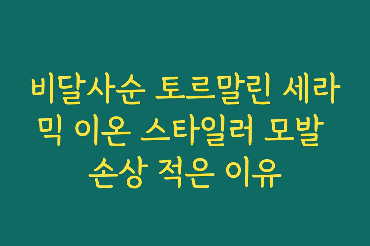 비달사순 토르말린 세라믹 이온 스타일러 모발 손상 적은 이유 비달사순 토르말린 세라믹 이온 스타일러 모발 손상 적은 이유