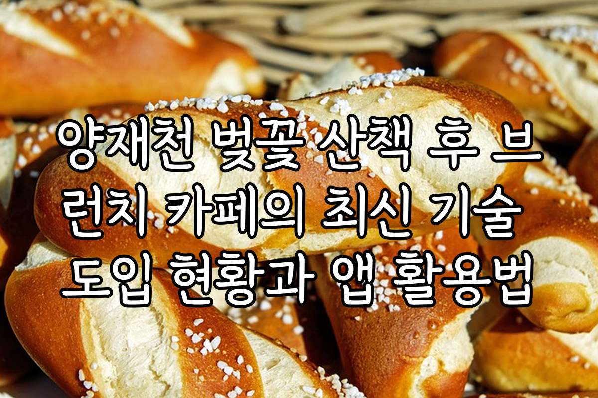 양재천 벚꽃 산책 후 브런치 카페의 최신 기술 도입 현황과 앱 활용법