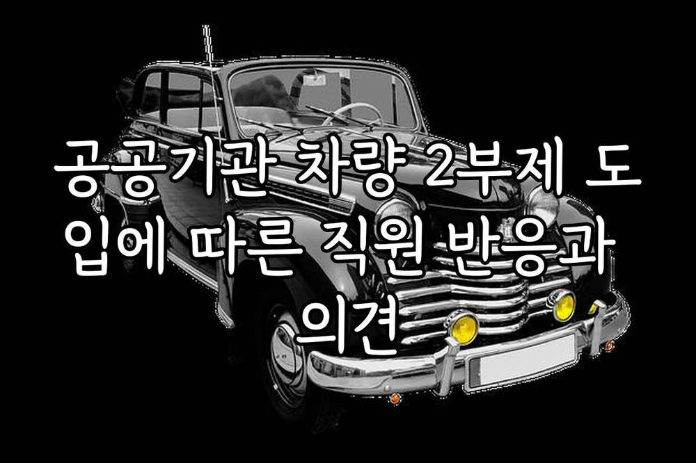 공공기관 차량 2부제 도입에 따른 직원 반응과 의견