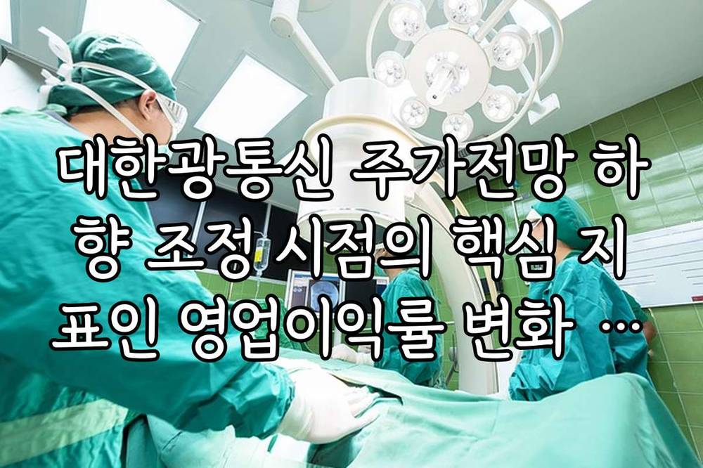 대한광통신 주가전망 하향 조정 시점의 핵심 지표인 영업이익률 변화 추이