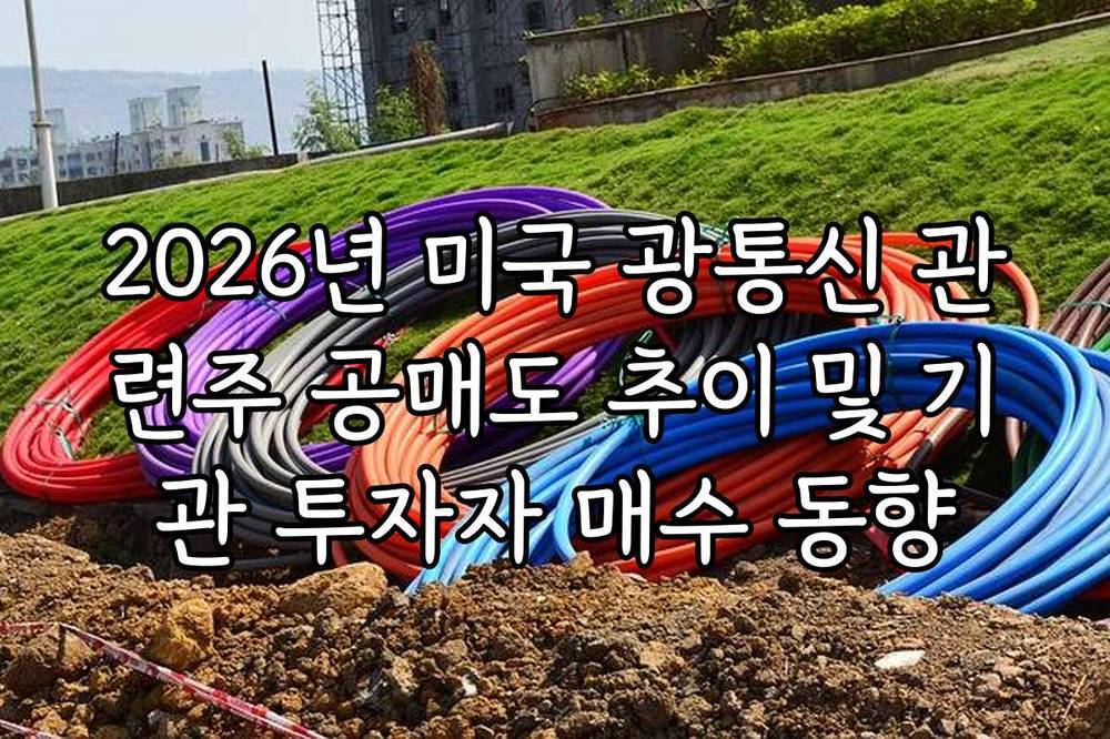 2026년 미국 광통신 관련주 공매도 추이 및 기관 투자자 매수 동향
