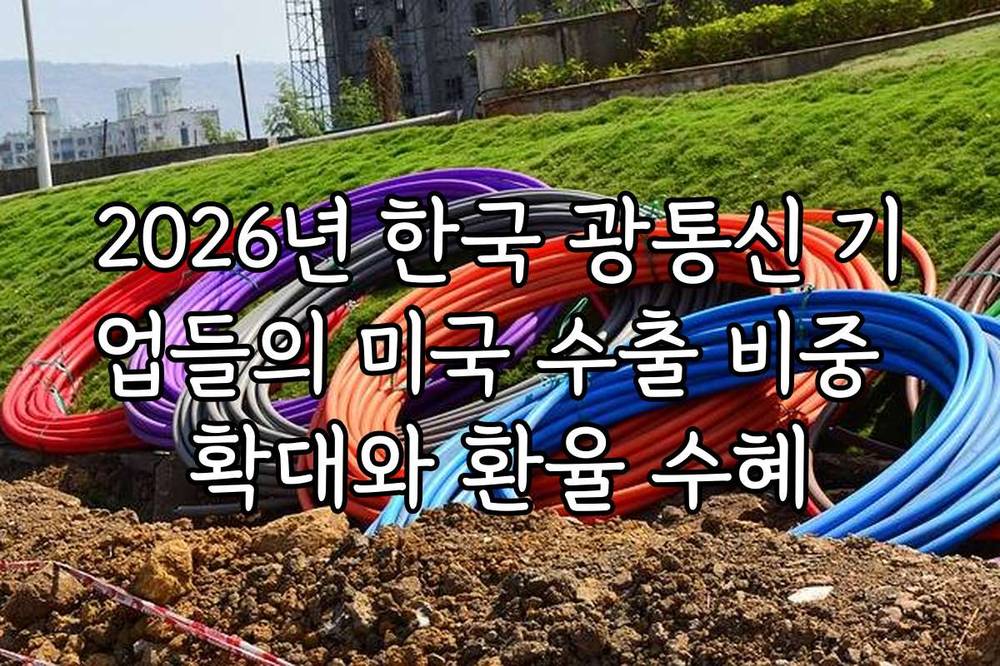 2026년 한국 광통신 기업들의 미국 수출 비중 확대와 환율 수혜