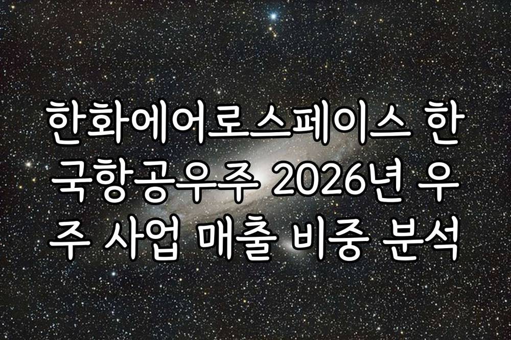 한화에어로스페이스 한국항공우주 2026년 우주 사업 매출 비중 분석