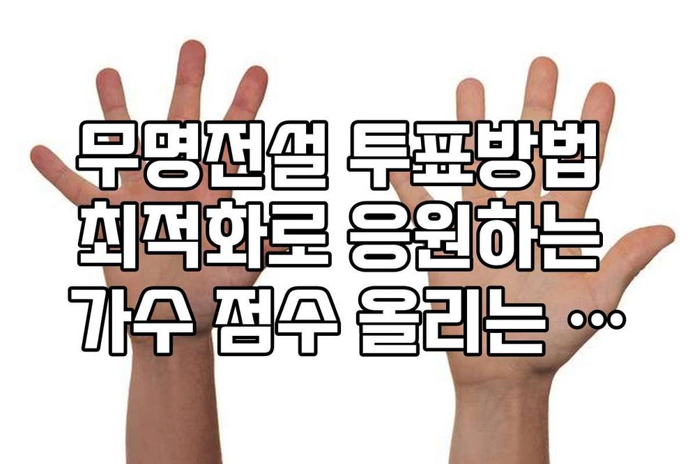 무명전설 투표방법 최적화로 응원하는 가수 점수 올리는 비결
