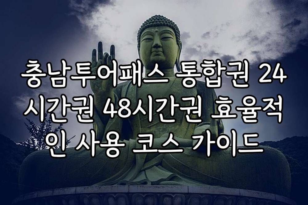 충남투어패스 통합권 24시간권 48시간권 효율적인 사용 코스 가이드