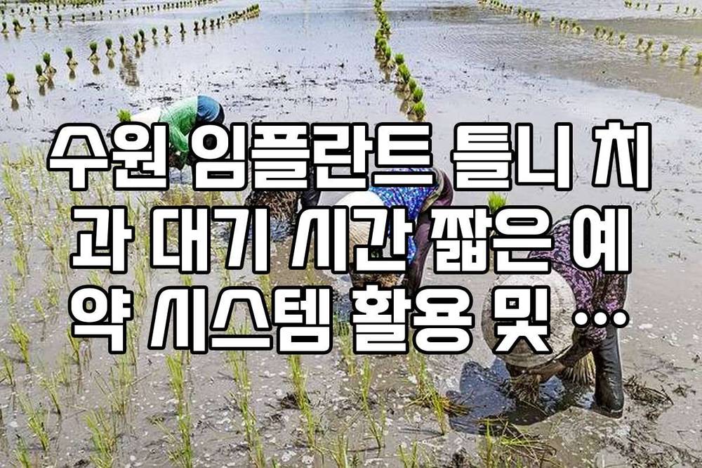 수원 임플란트 틀니 치과 대기 시간 짧은 예약 시스템 활용 및 방문 팁