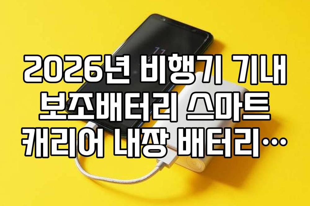 2026년 비행기 기내 보조배터리 스마트 캐리어 내장 배터리 탈거 요건