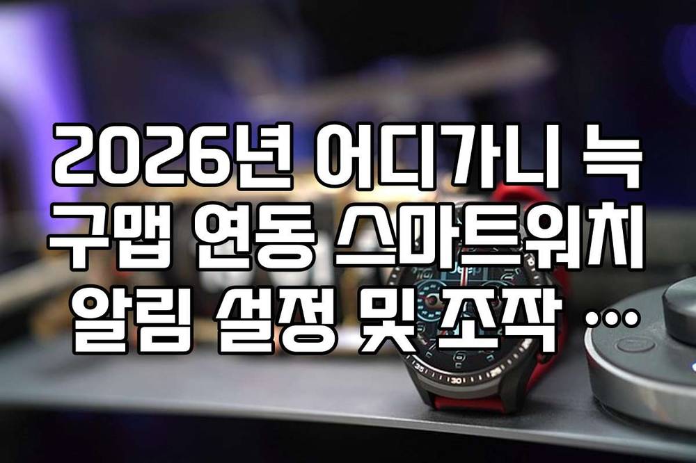 2026년 어디가니 늑구맵 연동 스마트워치 알림 설정 및 조작 가이드