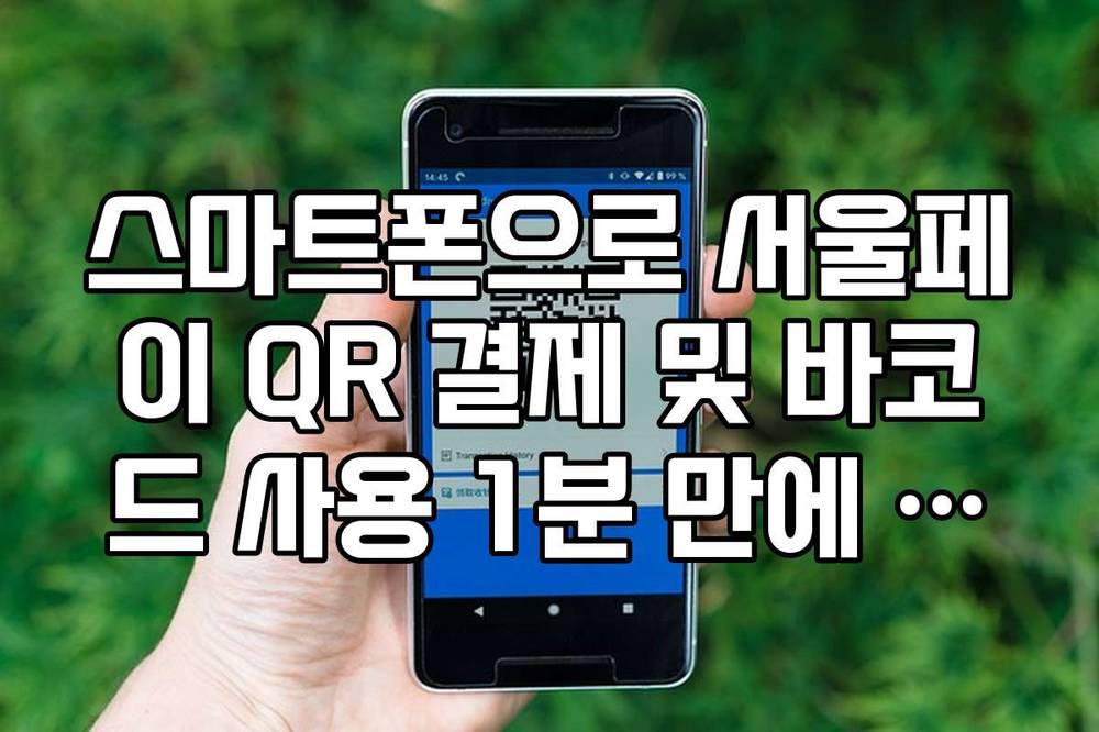 스마트폰으로 서울페이 QR 결제 및 바코드 사용 1분 만에 끝내는 법