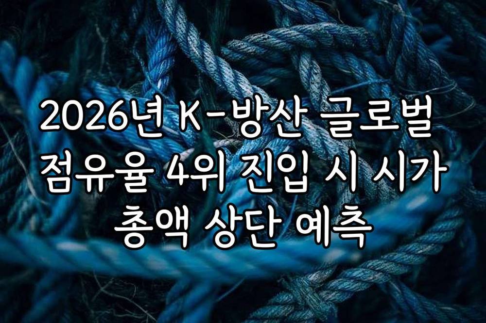 2026년 K-방산 글로벌 점유율 4위 진입 시 시가총액 상단 예측