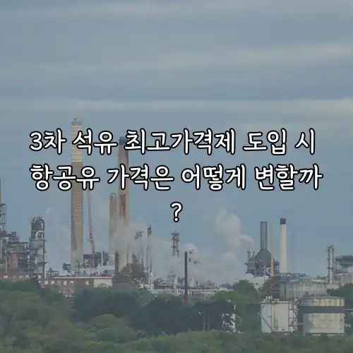 3차 석유 최고가격제 도입 시 항공유 가격은 어떻게 변할까?