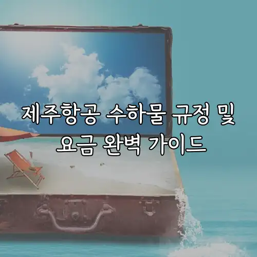 제주항공 수하물 규정 및 요금 완벽 가이드