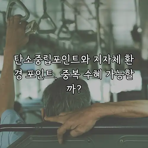 탄소중립포인트와 지자체 환경 포인트, 중복 수혜 가능할까?