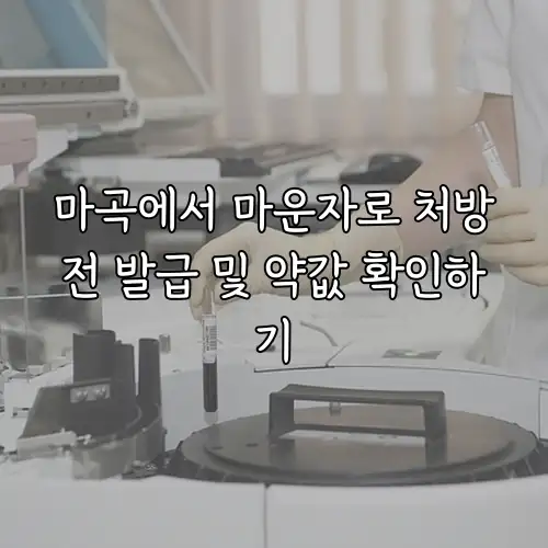 마곡에서 마운자로 처방전 발급 및 약값 확인하기