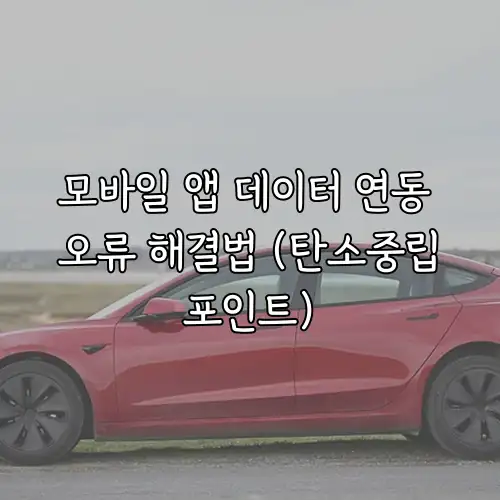 모바일 앱 데이터 연동 오류 해결법 (탄소중립포인트)