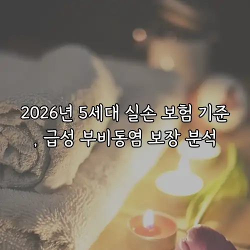 2026년 5세대 실손 보험 기준, 급성 부비동염 보장 분석