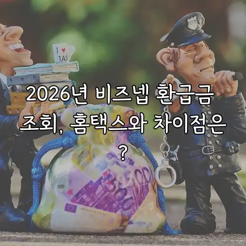 2026년 비즈넵 환급금 조회, 홈택스와 차이점은?