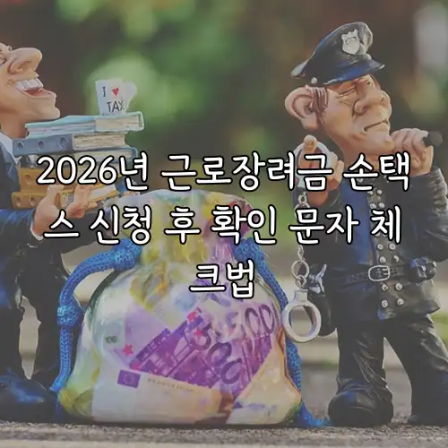 2026년 근로장려금 손택스 신청 후 확인 문자 체크법