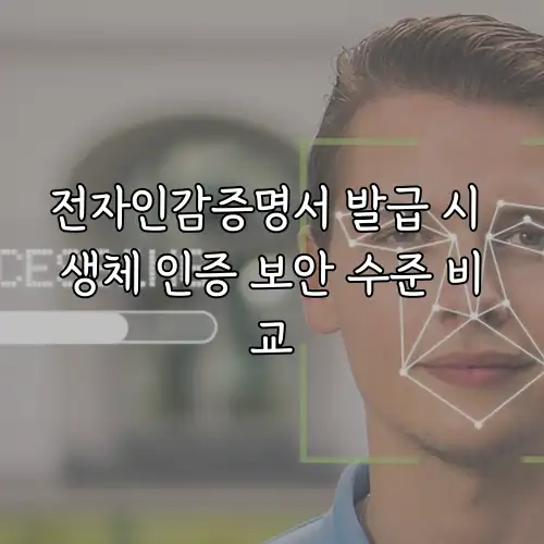 전자인감증명서 발급 시 생체 인증 보안 수준 비교