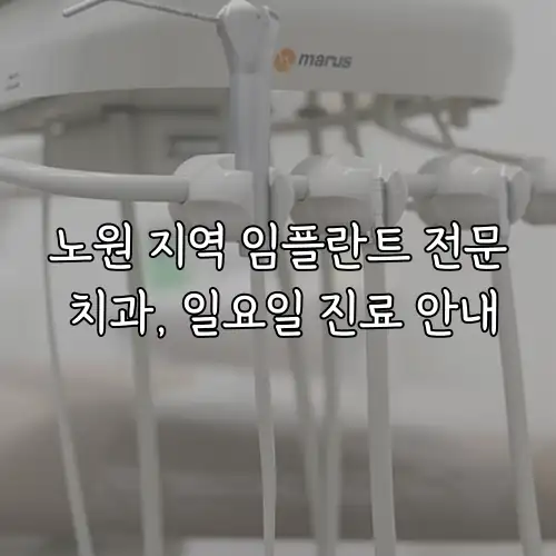 노원 지역 임플란트 전문 치과, 일요일 진료 안내