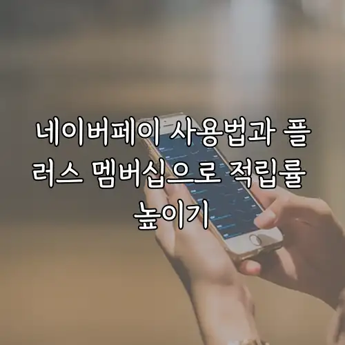 네이버페이 사용법과 플러스 멤버십으로 적립률 높이기