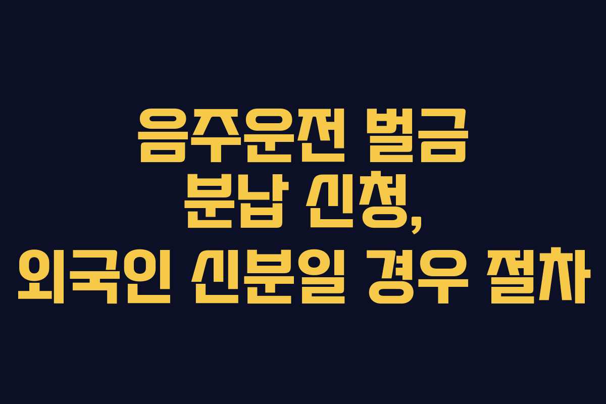 음주운전-벌금-분납-신청,-외국인-신분일-경우-절차