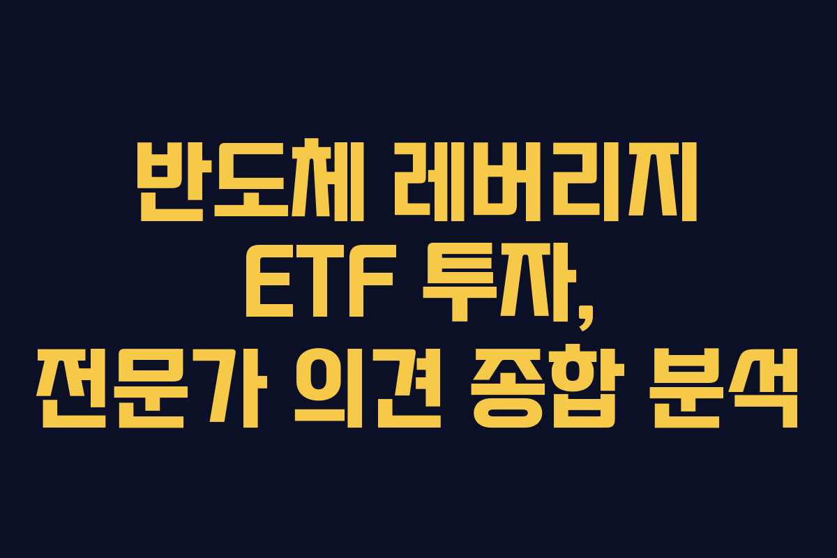 반도체-레버리지-ETF-투자,-전문가-의견-종합-분석