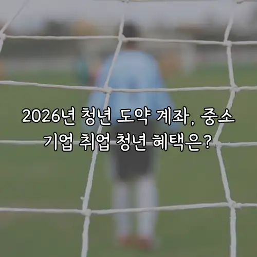 2026년 청년 도약 계좌, 중소기업 취업 청년 혜택은?