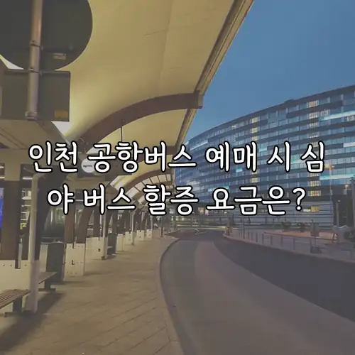 인천 공항버스 예매 시 심야 버스 할증 요금은?