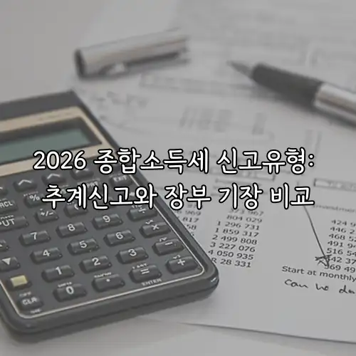 2026 종합소득세 신고유형: 추계신고와 장부 기장 비교