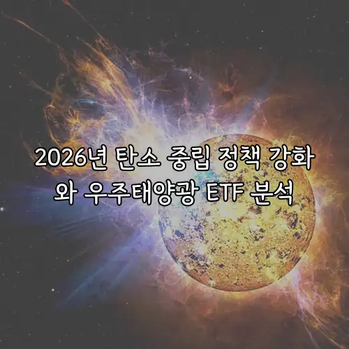 2026년 탄소 중립 정책 강화와 우주태양광 ETF 분석