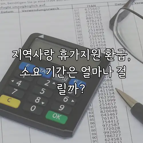 지역사랑 휴가지원 환급, 소요 기간은 얼마나 걸릴까?