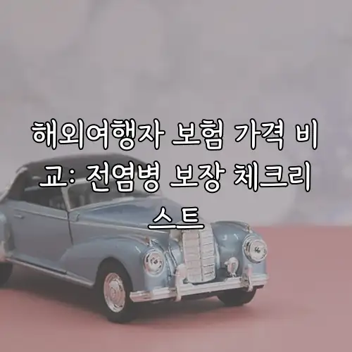 해외여행자 보험 가격 비교: 전염병 보장 체크리스트