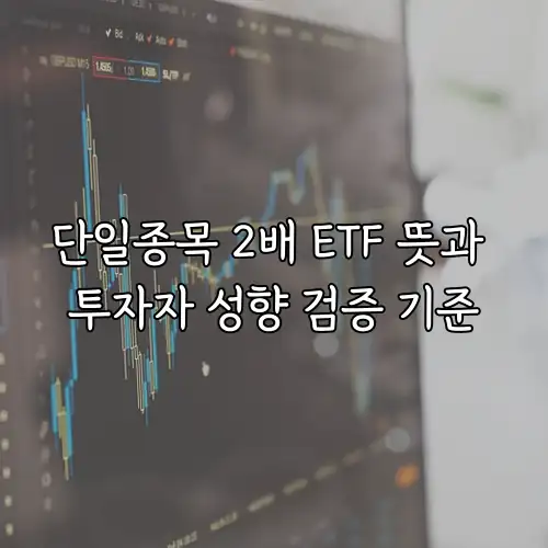 단일종목 2배 ETF 뜻과 투자자 성향 검증 기준