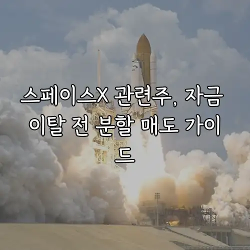 스페이스X 관련주, 자금 이탈 전 분할 매도 가이드