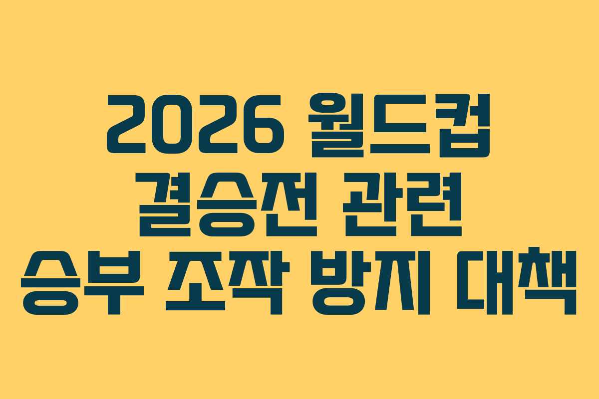 2026-월드컵-결승전-관련-승부-조작-방지-대책