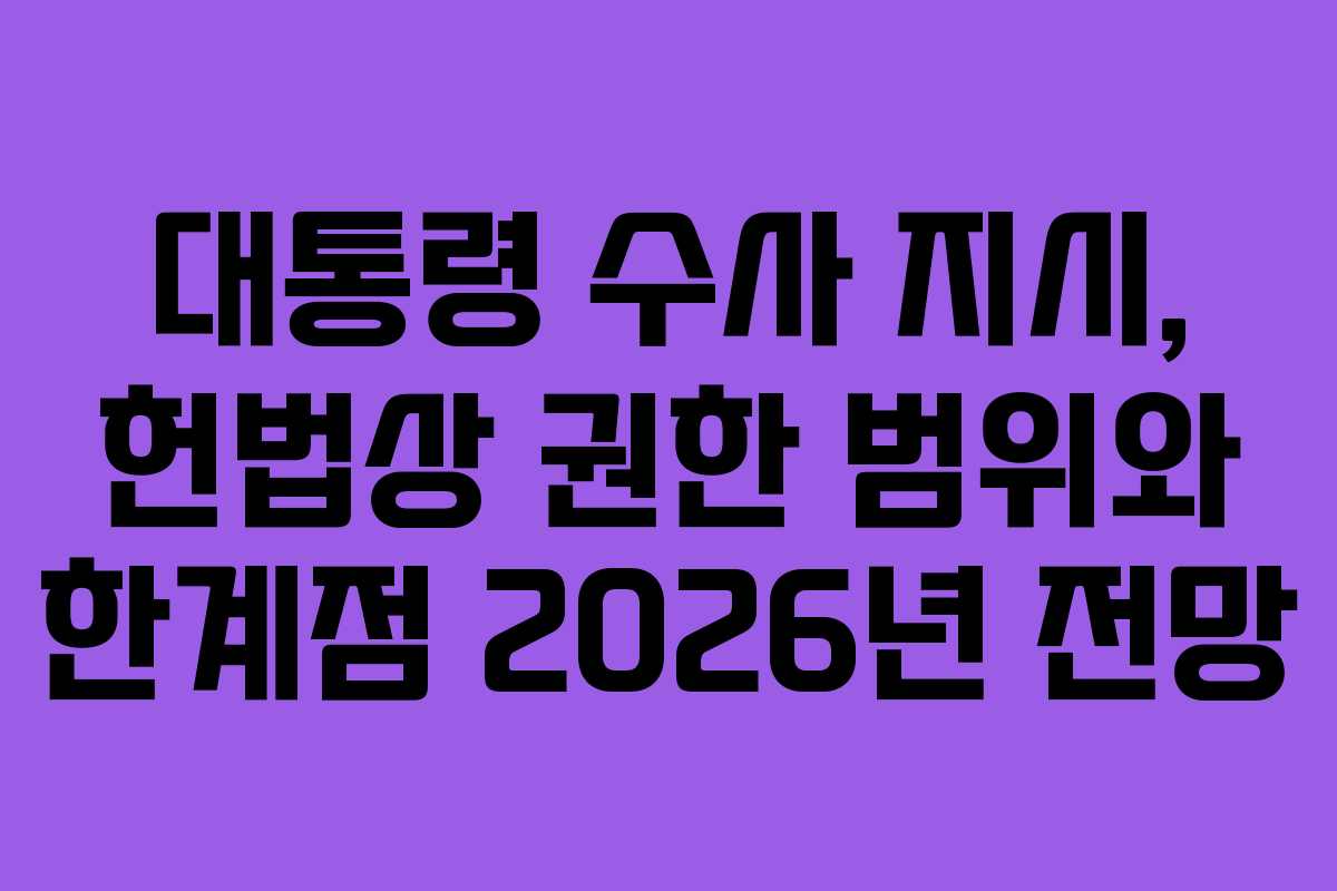대통령-수사-지시,-헌법상-권한-범위와-한계점-2026년-전망
